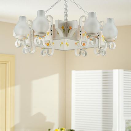 Brilagi - Luster na reťazi QUEEN 8xE14/40W/230V buk/krémová