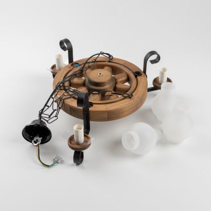 Brilagi - Luster na reťazi ROATA 3xE14/40W/230V buk