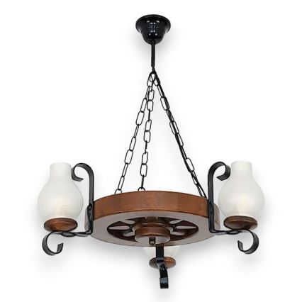 Brilagi - Luster na reťazi ROATA 3xE14/40W/230V buk/orech