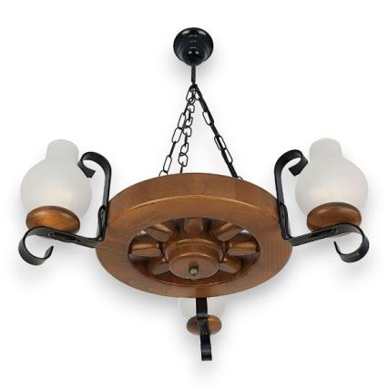 Brilagi - Luster na reťazi ROATA 3xE14/40W/230V buk/orech