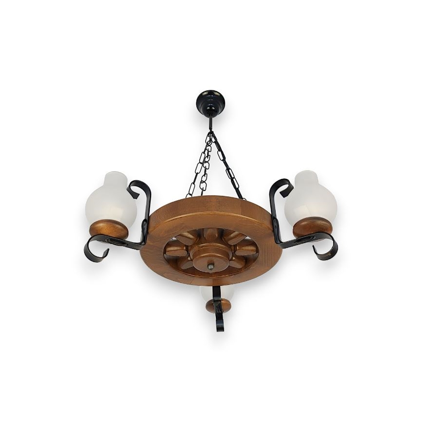 Brilagi - Luster na reťazi ROATA 3xE14/40W/230V buk/orech