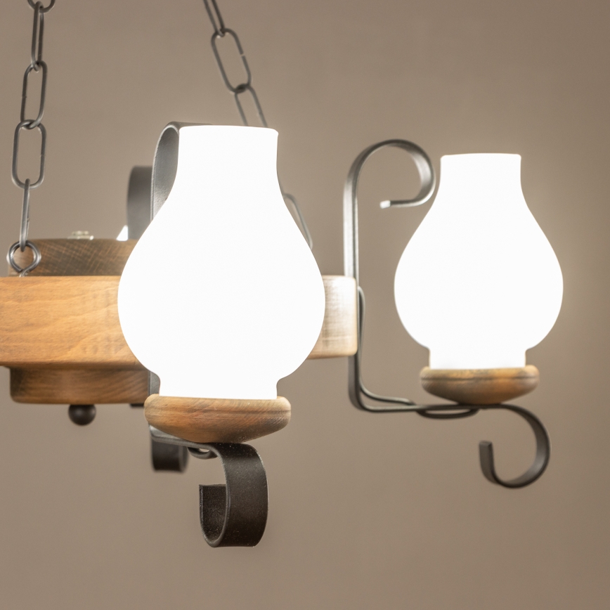 Brilagi - Luster na reťazi ROATA 5xE14/40W/230V, priemer 50 cm, buk