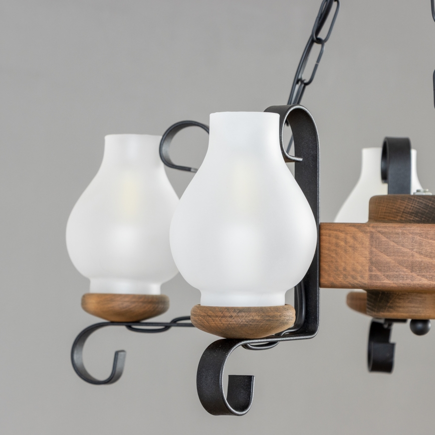 Brilagi - Luster na reťazi ROATA 5xE14/40W/230V, priemer 50 cm, buk