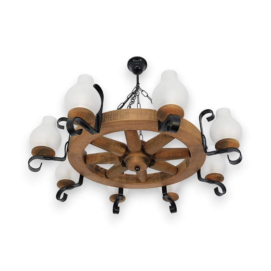 Brilagi - Luster na reťazi ROATA 8xE14/40W/230V buk