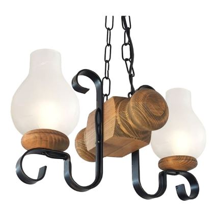 Brilagi - Luster na reťazi RUSTIC 2xE14/40W/230V buk