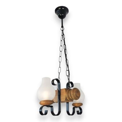 Brilagi - Luster na reťazi RUSTIC 2xE14/40W/230V buk