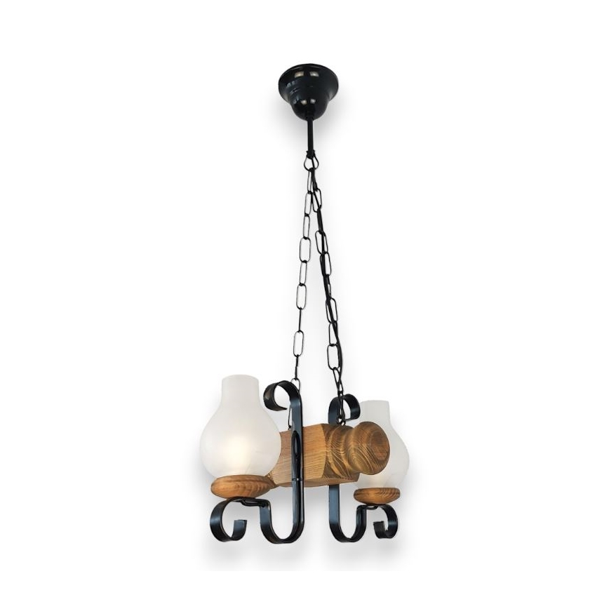 Brilagi - Luster na reťazi RUSTIC 2xE14/40W/230V buk