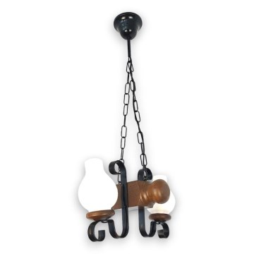 Brilagi - Luster na reťazi RUSTIC 2xE14/40W/230V buk/orech