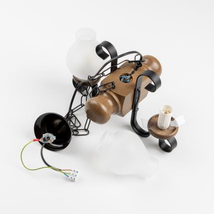 Brilagi - Luster na reťazi RUSTIC 2xE14/40W/230V buk/orech