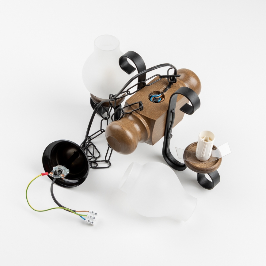 Brilagi - Luster na reťazi RUSTIC 2xE14/40W/230V buk/orech