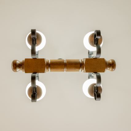 Brilagi - Luster na reťazi RUSTIC 4xE14/40W/230V buk/orech