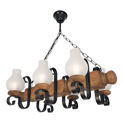 Brilagi - Luster na reťazi RUSTIC 6xE14/40W/230V buk