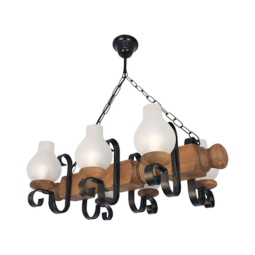 Brilagi - Luster na reťazi RUSTIC 6xE14/40W/230V buk
