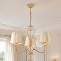 BRILAGI - Luster na reťazi SONIA 3xE27/15W/230V, priemer 64 cm, krémová/patina