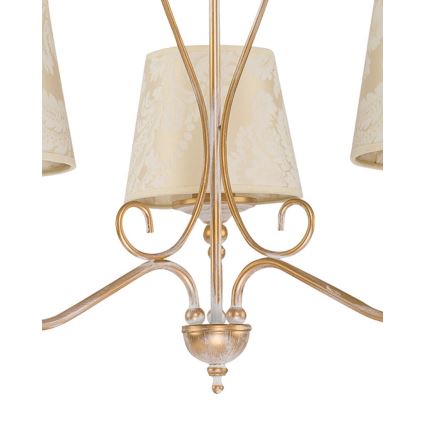 BRILAGI - Luster na reťazi SONIA 3xE27/15W/230V, priemer 64 cm, krémová/patina