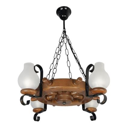 Brilagi - Luster na reťazi TIMONA 4xE14/40W/230V buk/orech