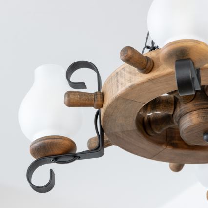 Brilagi - Luster na reťazi TIMONA 4xE14/40W/230V pr. 50 cm buk