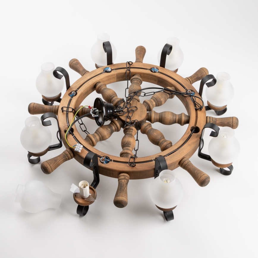 Brilagi - Luster na reťazi TIMONA 8xE14/40W/230V pr. 70 cm buk