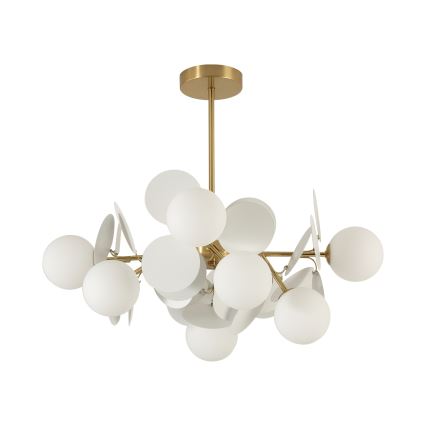 Brilagi - Luster na tyči BALMO 8xG9/9W/230V pr. 60 cm zlatá/biela