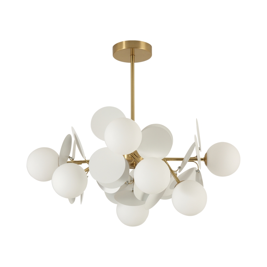 Brilagi - Luster na tyči BALMO 8xG9/9W/230V pr. 60 cm zlatá/biela