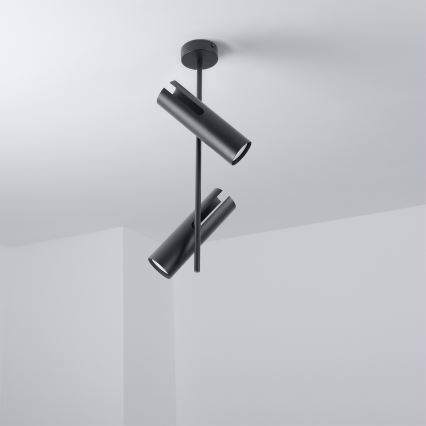 BRILAGI - Luster na tyči BRANCH 2xGU10/30W/230V čierna