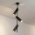 Brilagi - Luster na tyči BRANCH 3xGU10/30W/230V čierna