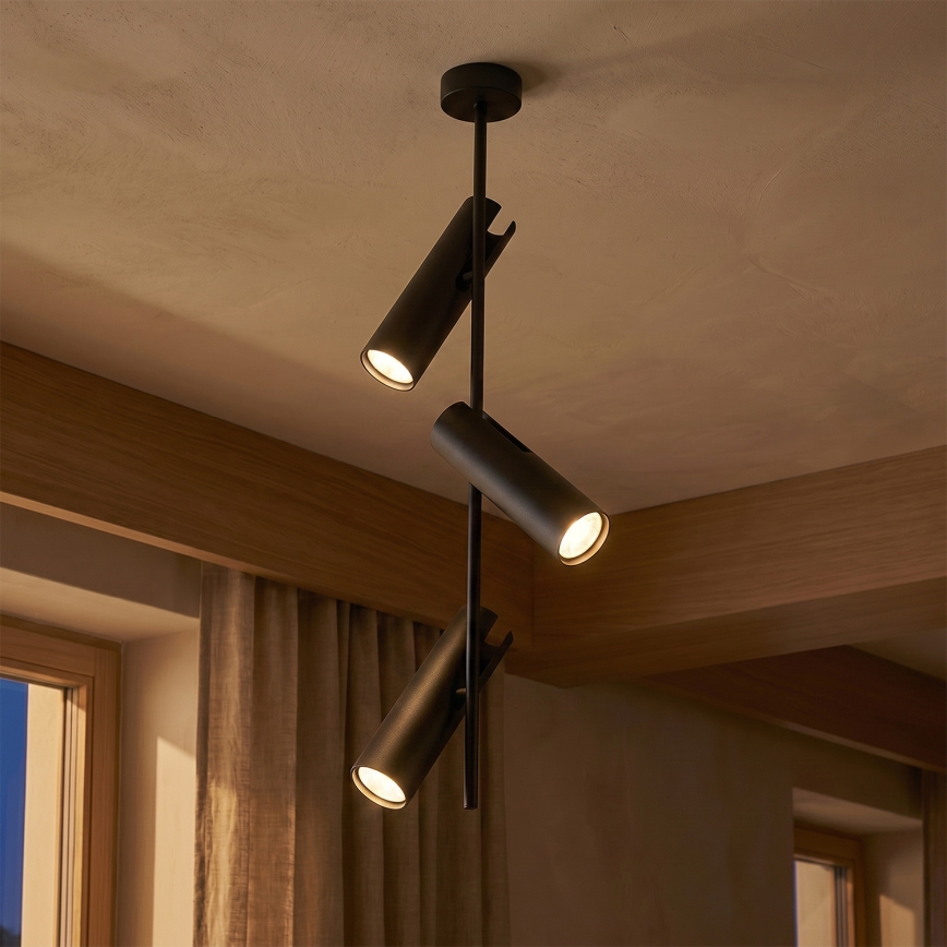 Brilagi - Luster na tyči BRANCH 3xGU10/30W/230V čierna
