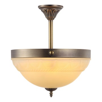 Brilagi - Luster na tyči DAHLIA 3xE27/40W/230V priemer 37 cm mosadz