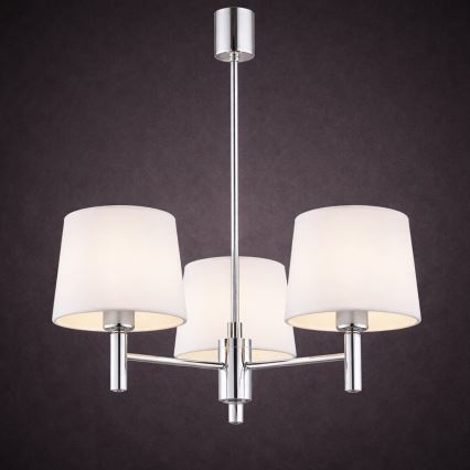 Brilagi - Luster na tyči MONTE 3xE27/15W/230V krémová/lesklý chróm