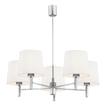 Brilagi - Luster na tyči MONTE 5xE27/15W/230V krémová/lesklý chróm