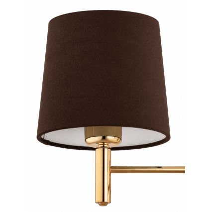 BRILAGI - Luster na tyči MONTE 5xE27/60W/230V hnedá/zlatá