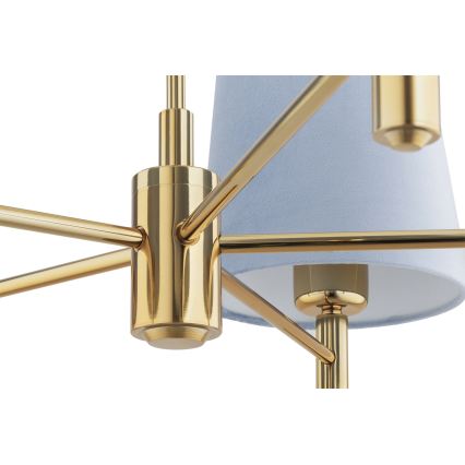 BRILAGI - Luster na tyči MONTE 5xE27/60W/230V modrá/zlatá