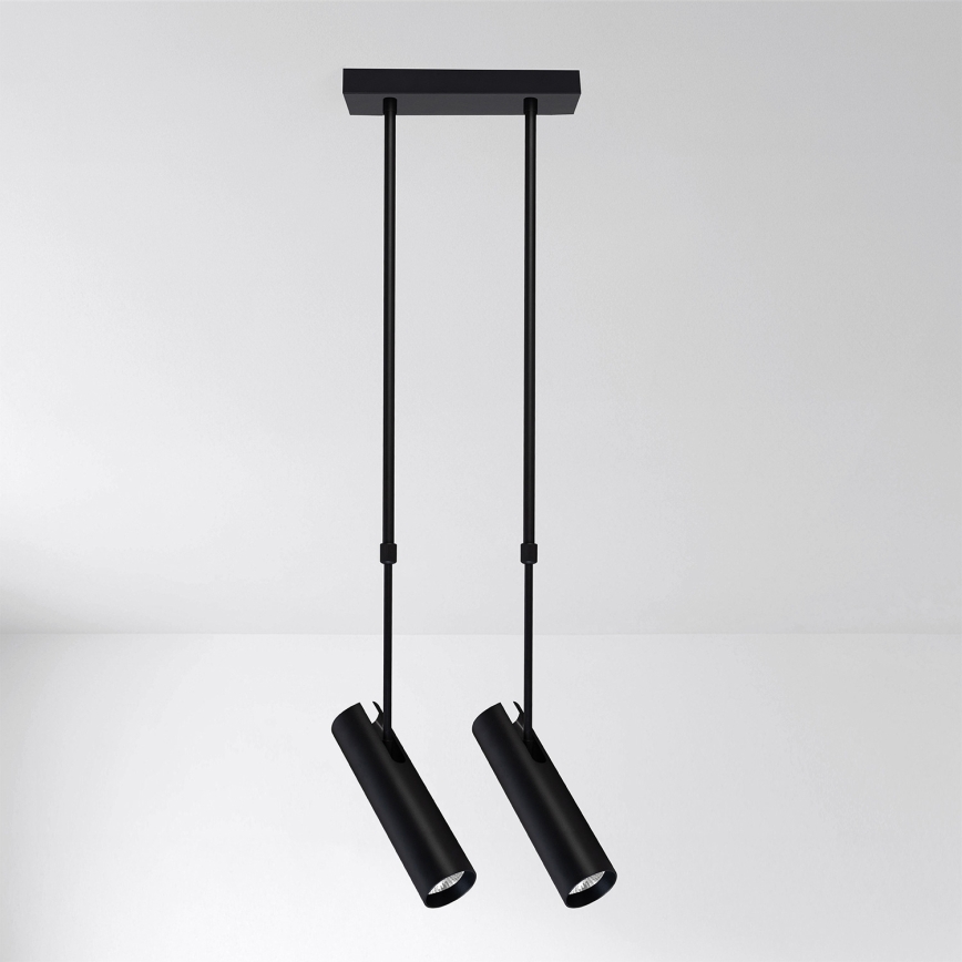 Brilagi - Luster na tyči SELE 2xGU10/30W/230V čierna