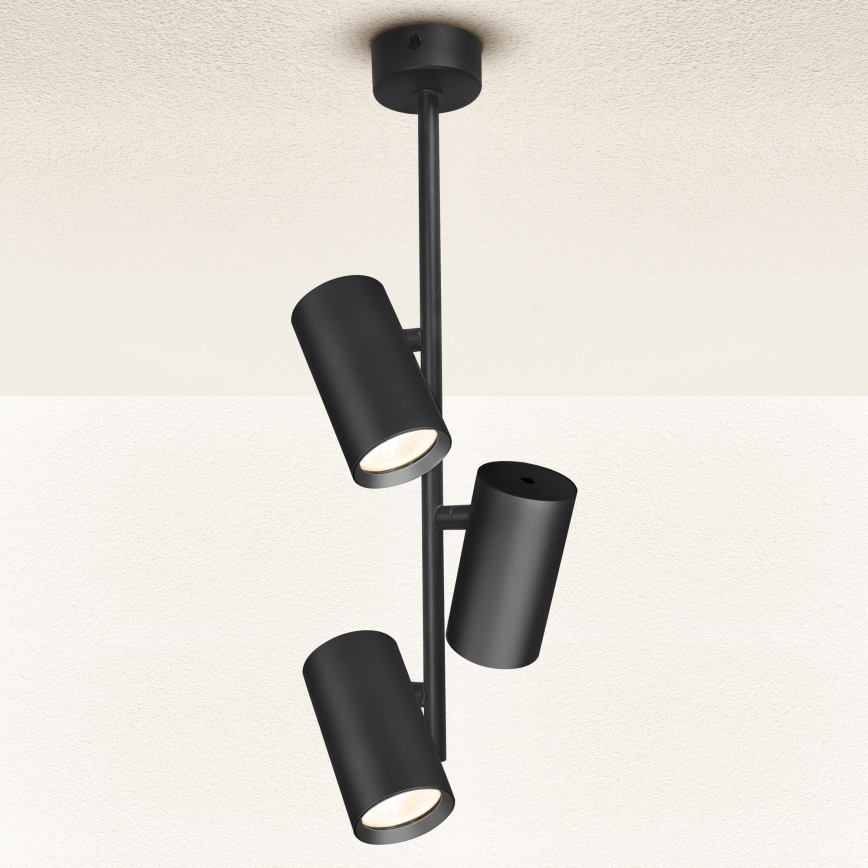 Brilagi - Luster na tyči SELE VERTICAL 3xGU10/30W/230V čierna