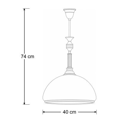 BRILAGI - Luster na tyči TAURUS 1xE27/15W/230V pr. 40 cm bronz