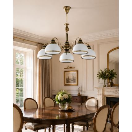 BRILAGI - Luster na tyči TAURUS 5xE27/15W/230V priemer 70 cm bronz