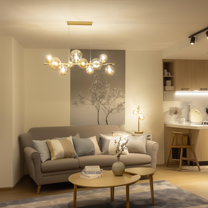 BRILAGI - Náhradné sklo pre luster, nástenné svietidlo a lampu MISTEL, MILLA pr. 12 cm zlaté