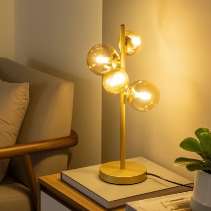 BRILAGI - Náhradné sklo pre luster, nástenné svietidlo a lampu MISTEL, MILLA pr. 12 cm zlaté