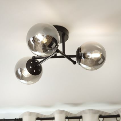 Brilagi - Náhradné sklo k lustru a lampe MALIVA E14 pr. 13 cm dymové