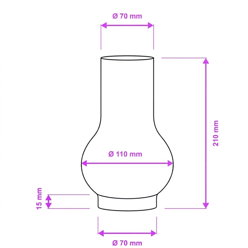 BRILAGI - Náhradné sklo k lustru a nástennému svietidlu TAVERN/COTTAGE E14 210x110 mm matná biela