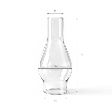 Brilagi - Náhradné sklo k petrolejovej lampe MERLIN