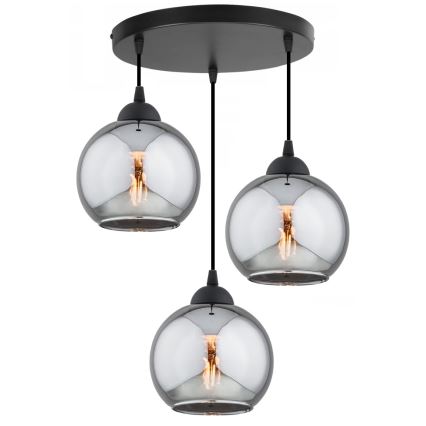 Brilagi - Náhradné sklo pre luster DIOR E27, priemer 15 cm, dymovo sivé