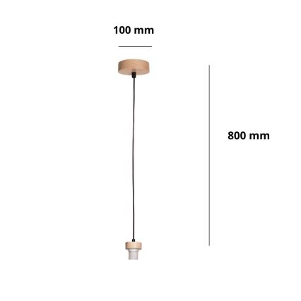 Brilagi - Napájací kábel PARTY 1xE27/60W/230V, priemer 10 cm, dub