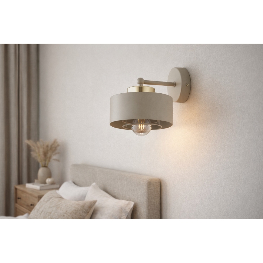 Brilagi - Nástenná lampa 1xE27/60W/230V béžová/zlatá