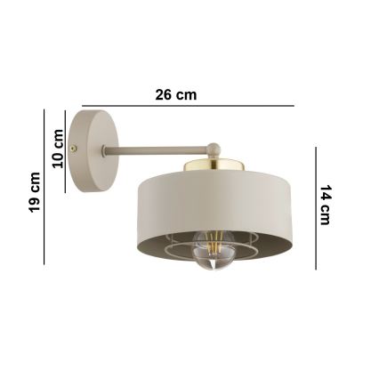 Brilagi - Nástenná lampa 1xE27/60W/230V béžová/zlatá