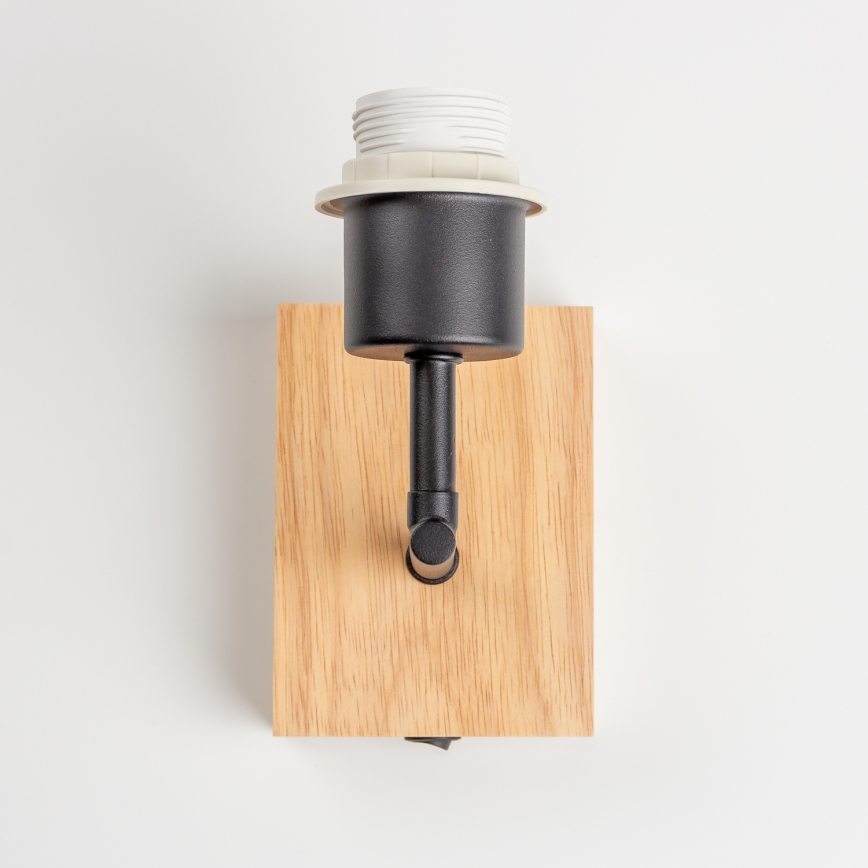 BRILAGI - Detská nástenná lampa BOBO WOOD 1xE27/25W/230V dub/čierna/biela/jednorožce