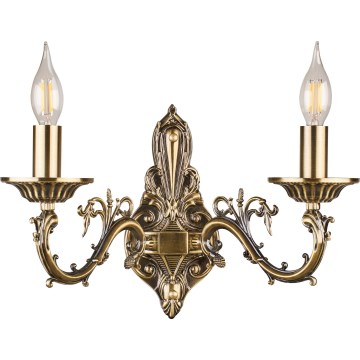 Brilagi - Nástenná lampa CLASSIC 2xE14/10W/230V mosadz