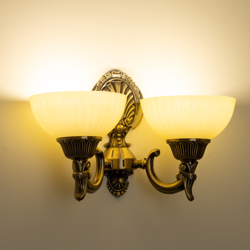 Brilagi - Nástenná lampa CLASSIC 2xE27/60W/230V mosadz