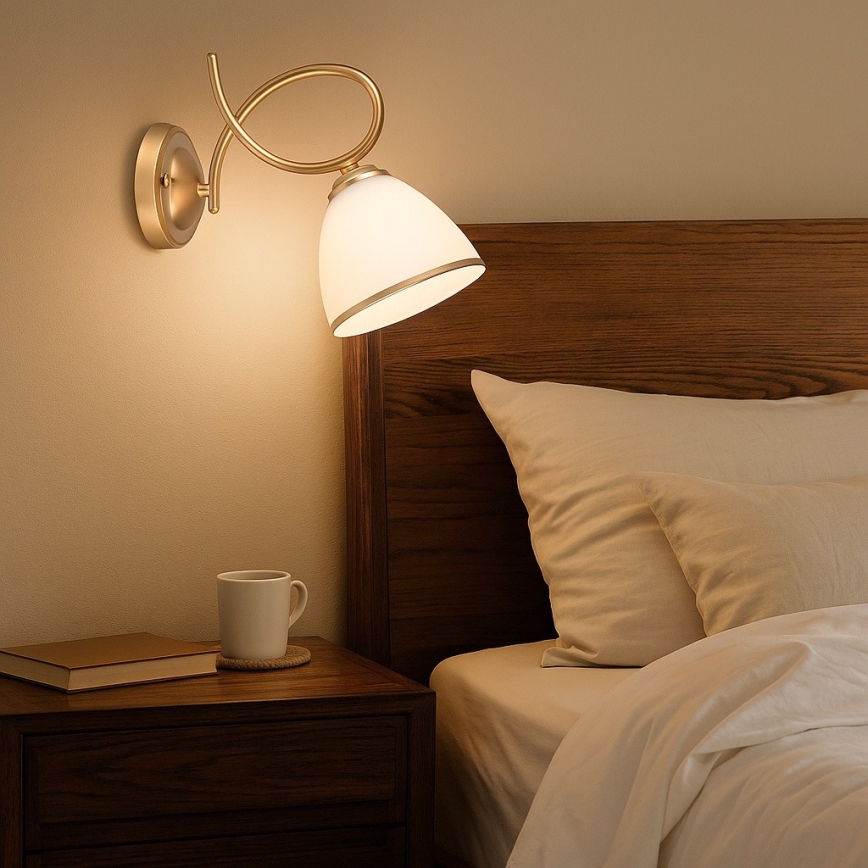 Brilagi - Nástenná lampa FRED 1xE27/60W/230V zlatá