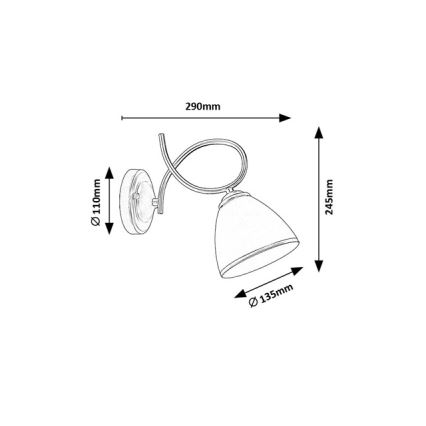 Brilagi - Nástenná lampa FRED 1xE27/60W/230V zlatá